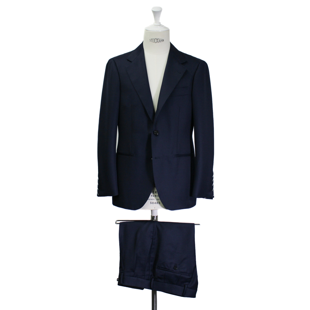 ウィンターモヘヤ ネイビー＆チャコールグレー スーツ No-286 S-178