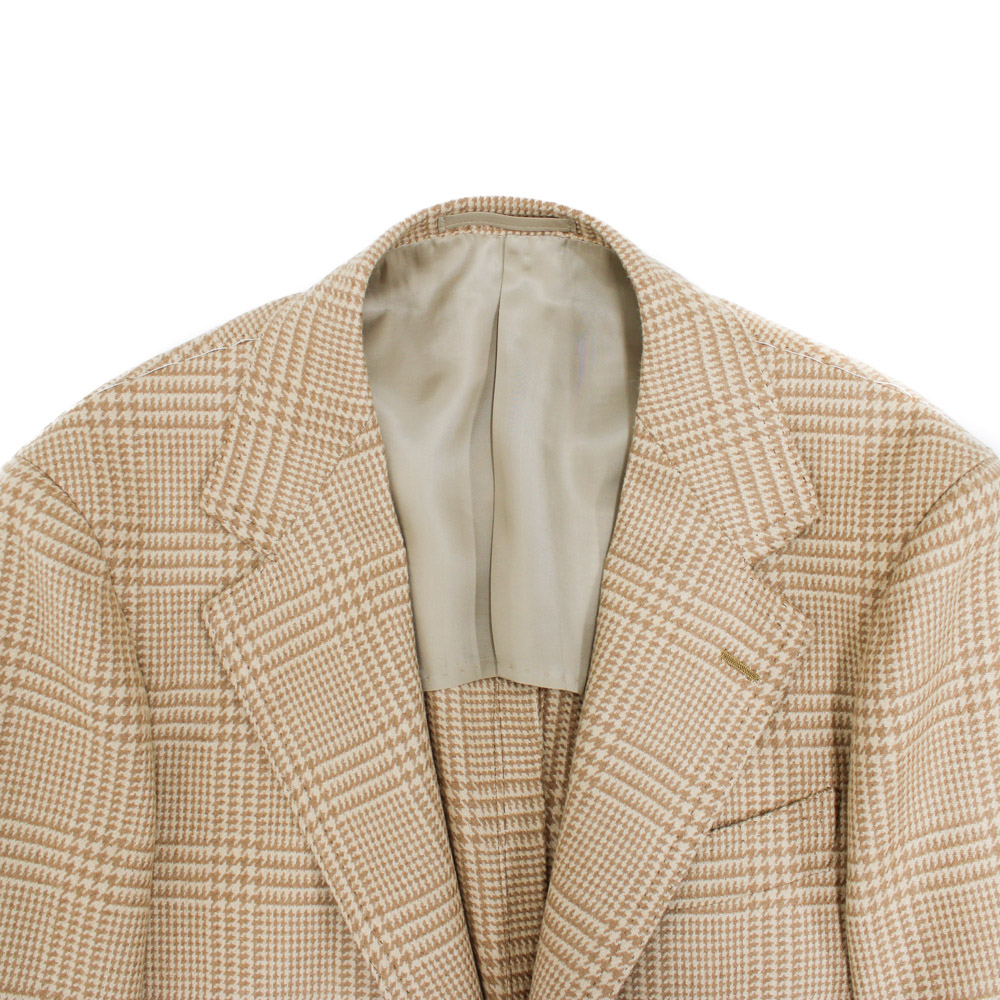 キャメル グレンチェックジャケット No-286