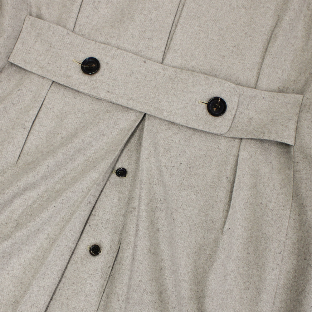 カシミヤ×ミンク アイボリー ポロコート RC-74