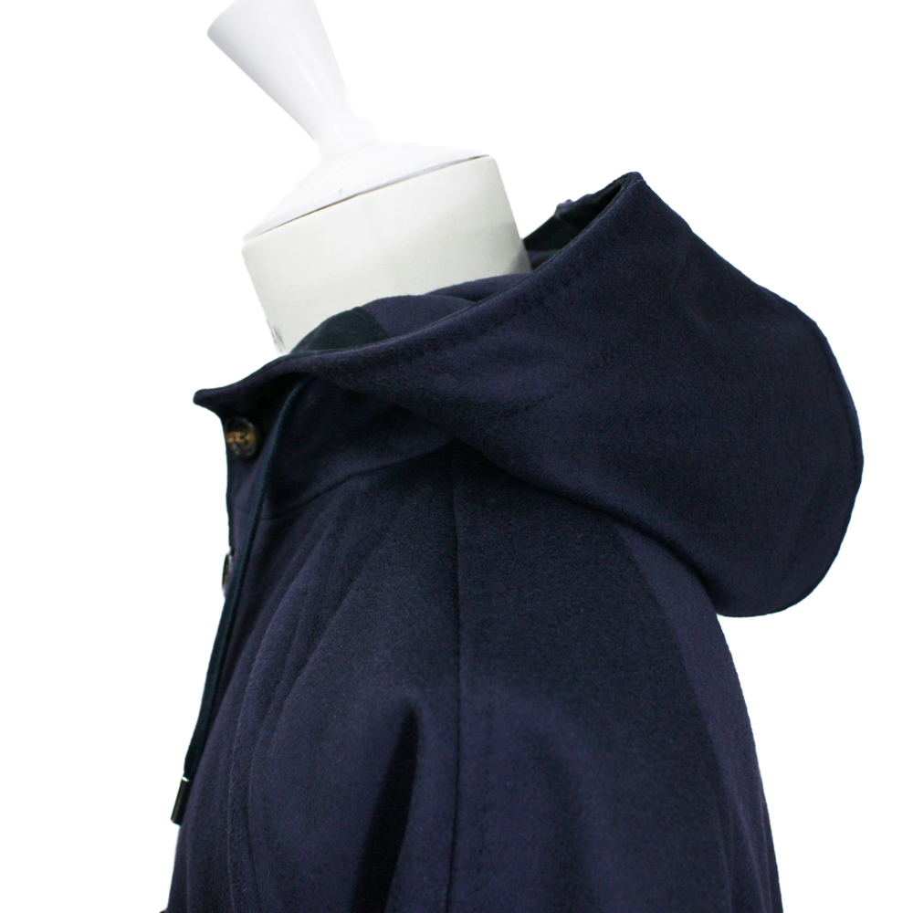 フーデット ラグラン サイドスリット コート 3カラー