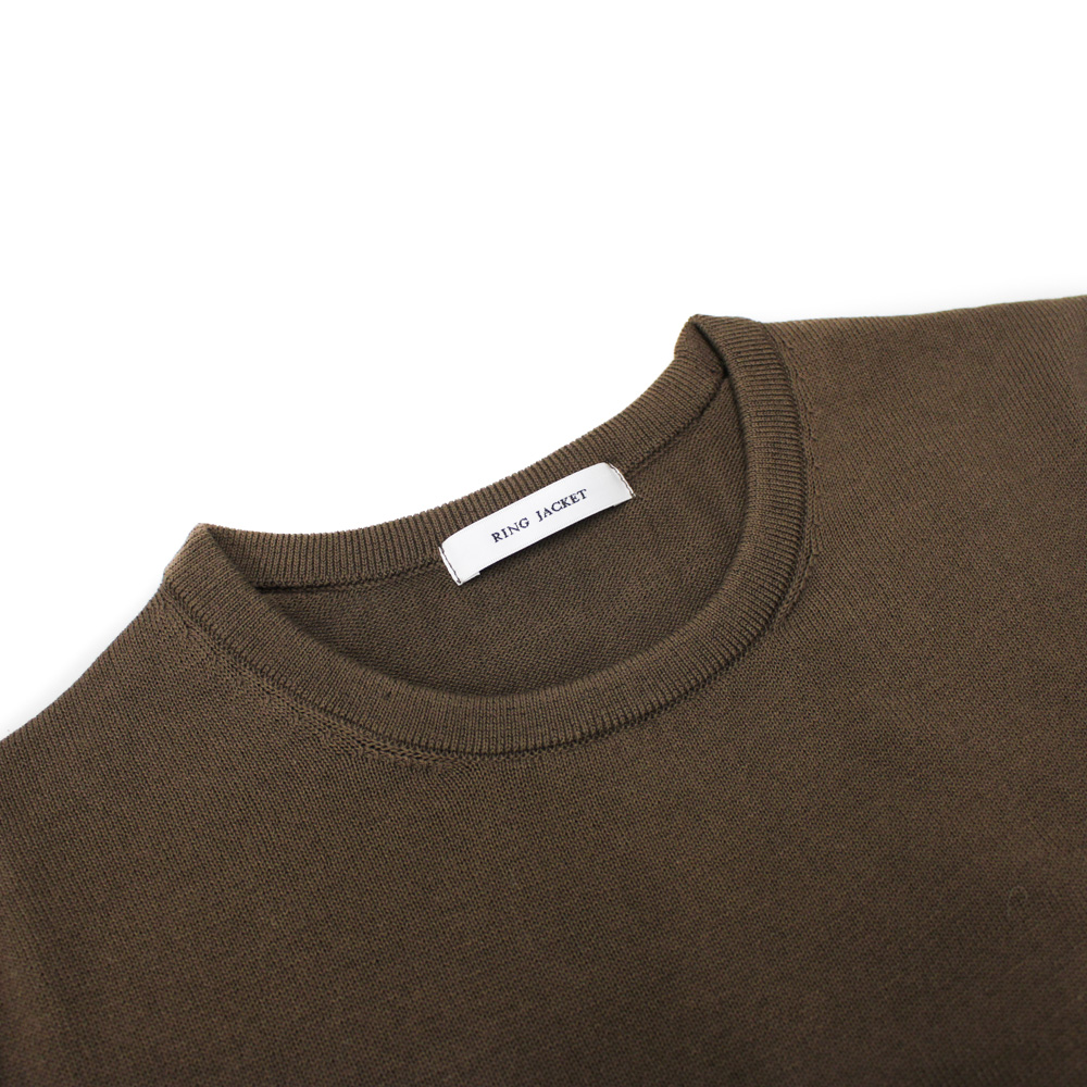 ベーシック クルーネック半袖セーター