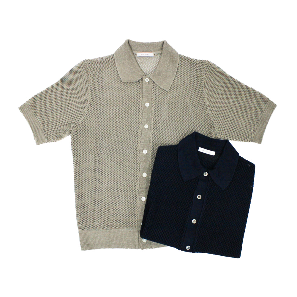ポロカラーカーディガン