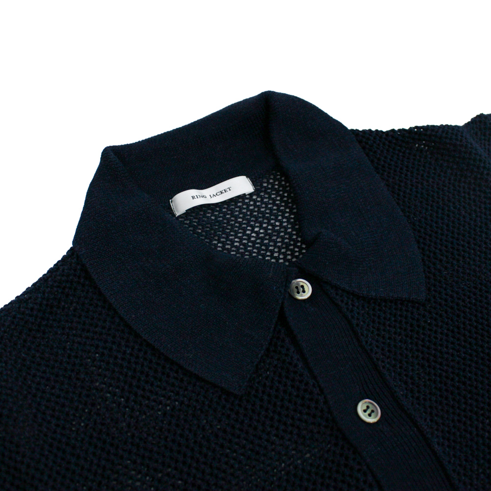 ポロカラーカーディガン