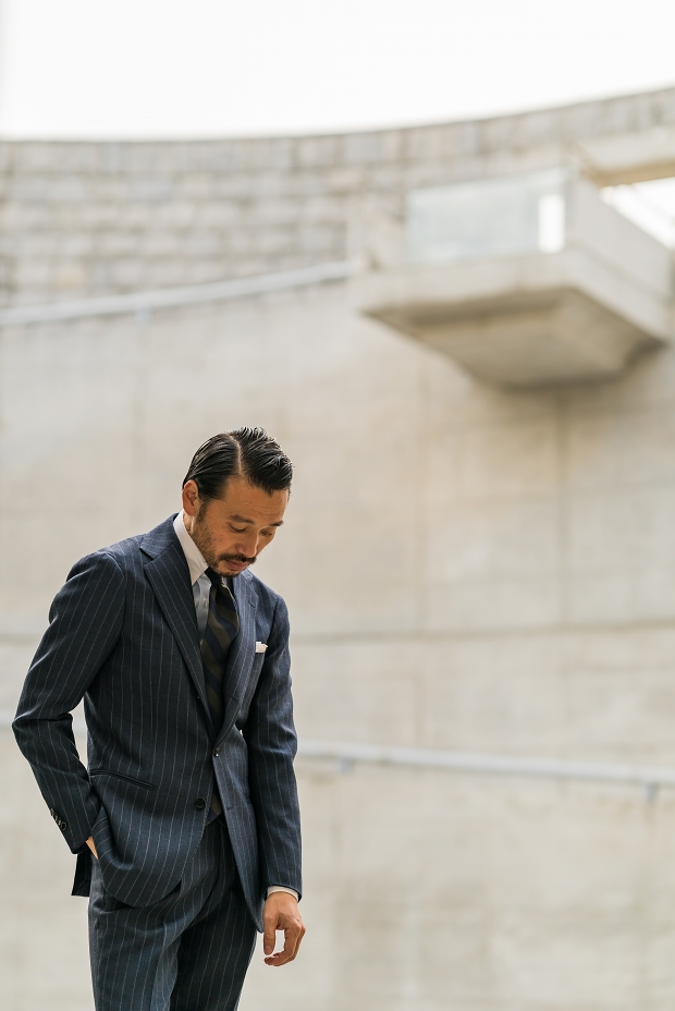 Ring jacket Meister モヘア＆ウール 2023 Spring & Summer – Green-Grey Color Mohair Suit – | RING